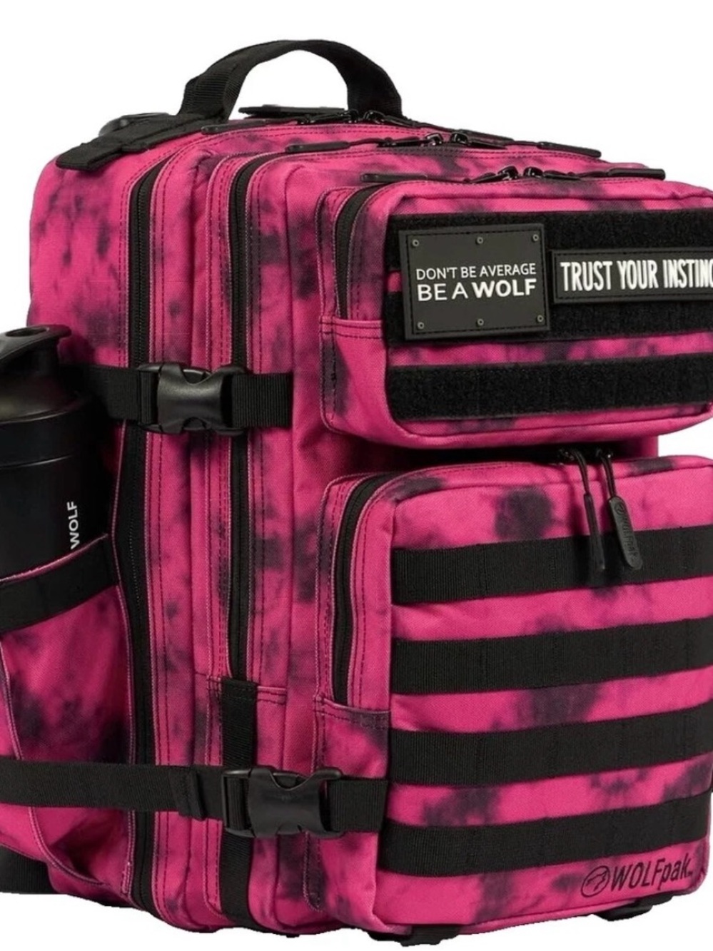 WOLF Pink Tie-Dye Tactical Backpack